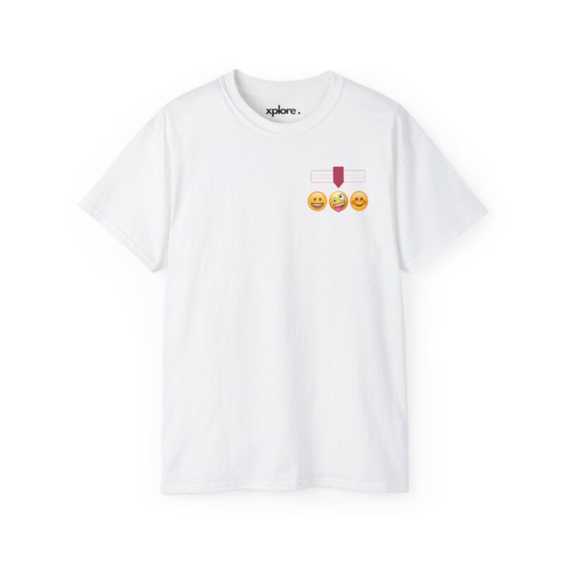 XN3 – XPLORE EMOJI TEE WHITE | UNISEX ULTRA COTTON TEE